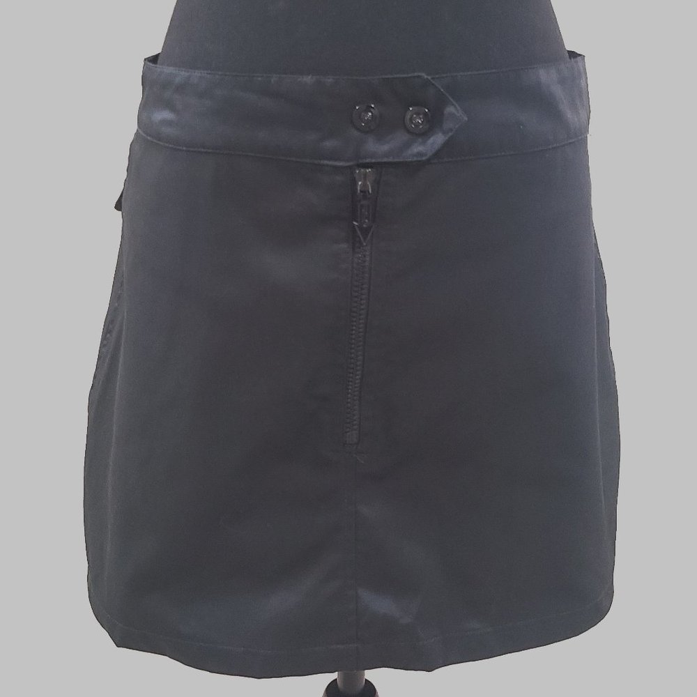 ULTRA RARE Vintage Designer JPG Jean-Paul Gaultier Black Logo Mini Skirt